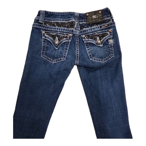 Miss Me Denim - Miss Me Skinny Jeans Embellished Flap Pockets Size 28